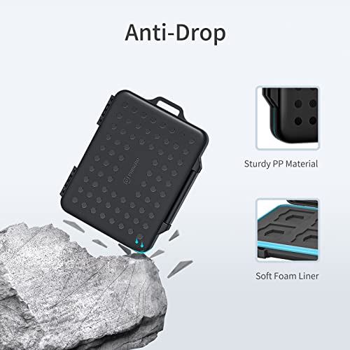 PHIXERO 24 Slots SD Card Case for Cards Storage Waterproof Shock Resistant