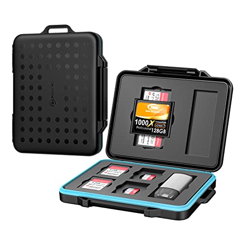 PHIXERO 24 Slots SD Card Case for Cards Storage Waterproof Shock Resistant