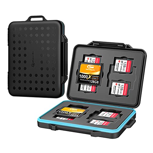 PHIXERO 24 Slots SD Card Case for Cards Storage Waterproof Shock Resistant
