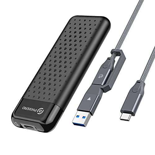 PHIXERO M.2 NVME SSD Enclosure Adapter with UASP USB 3.2 Gen 2 10Gbps (Up to 4TB)