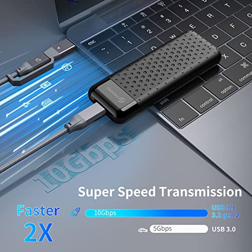 PHIXERO M.2 NVME SSD Enclosure Adapter with UASP USB 3.2 Gen 2 10Gbps (Up to 4TB)