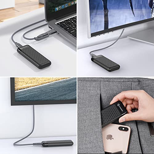 PHIXERO M.2 NVME SSD Enclosure Adapter with UASP USB 3.2 Gen 2 10Gbps (Up to 4TB)