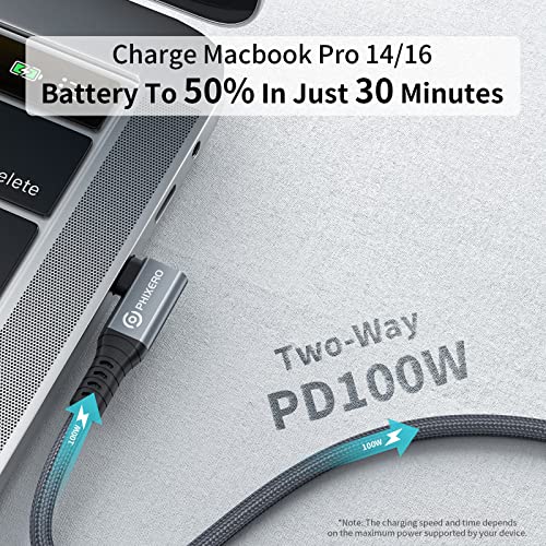PHIXERO Thunderbolt USB C to USB C Cable with 40Gbps Data Transfer and PD100W Charging